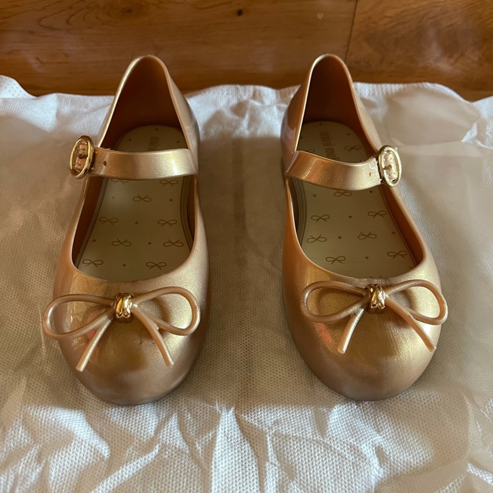 Mini Melissa Gold Sweet Mary Jane Flats